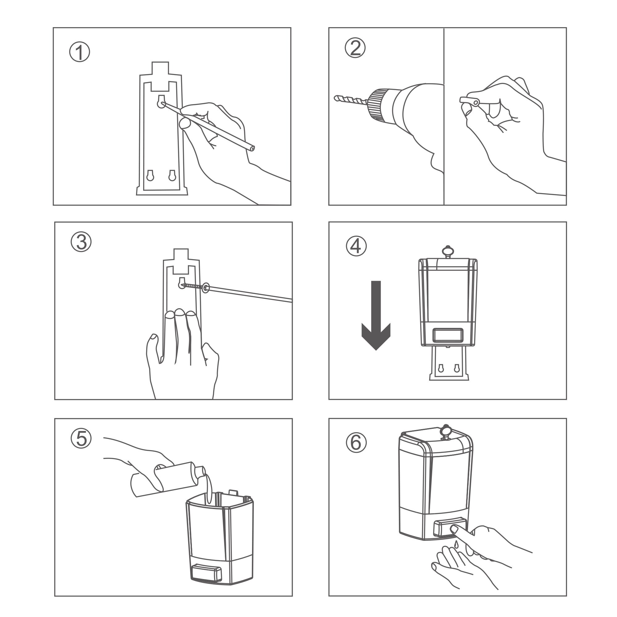 SVAVO V-7101 ABS Plastic Wall Mounted Hand Liquid Soap Dispenser White,Chrome 700ml Pack of 1 …