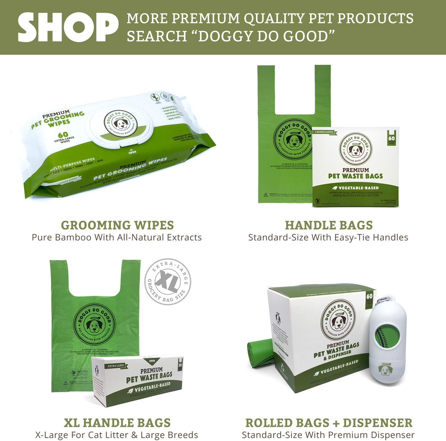 Biodegradable Dog Poop Bags | Compostable Dog Waste Bags, Unscented, Vegetable-Based & Eco-Friendly, Premium Thickness & Leak Proof, Easy Detach & Open, Supports Rescues (1-Box (60 ct)) : Pet Supplies
