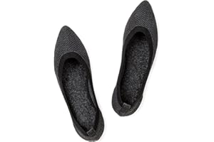 Frank Mully Womens Pointed Toe Flats Knit Dress Shoes Comfort Women Shoes Slip On Shoes for Woman Classic Softable Shoes Low Wedge