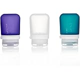 humangear Gotoob+ Refillable Silicone Travel Size Bottles with Locking Cap, 3pk Set