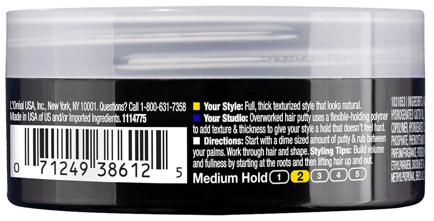 L'Oreal Paris Studio Line Overworked Hair Putty, 1.7 oz.: Beauty