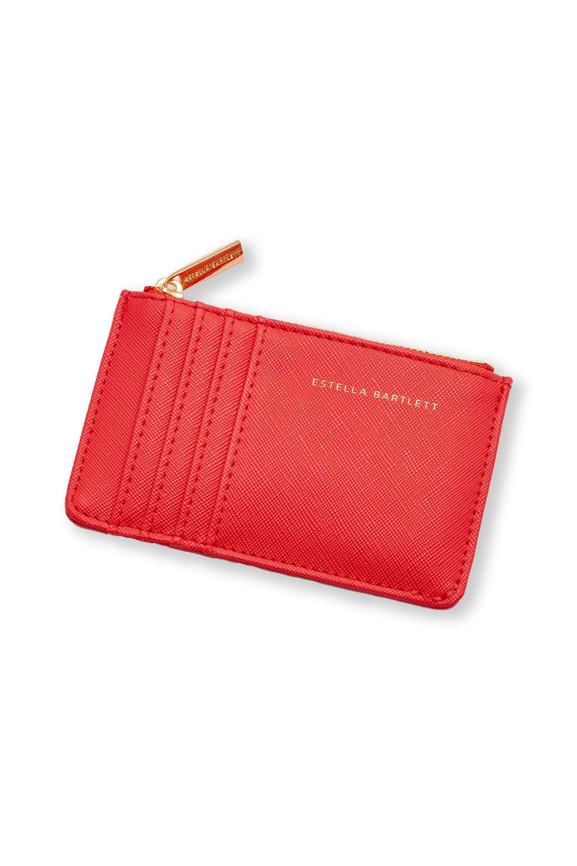 Estella Bartlett Coral Vegan Leather Card Purse – Slim Card Holder Wallet for Women, Compact Everyday Accessory