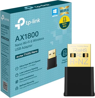 TP-Link Archer TX20U Nano AX1800Mbps WiFi 6 USB Adapter MU-MIMO Dual-Band PC