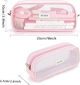 KALIDI Clear Pencil Case Large Pen Bag 23cm Transparent Organizer view 7