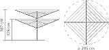 Brabantia Lift-O-Matic 60m Rotary Dryer Umbrella System Ground Spike Ø295cm view 7