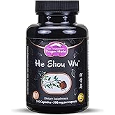 Dragon Herbs He Shou Wu | Prepared He Shou Wu Supplement to Support Energy, Mood, Immune Support, Healthy Aging, Hair | All Natural Ingredients, Non-GMO (100 Capsules, 500 mg Per Capsule