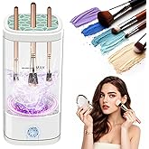 Electric Makeup Brush Cleaner, Multi-Functional Cosmetic Brush Cleaner, Portable Automatic Makeup Brush Cleaning Solution With Dryer-Holder, Charger, USB-C cable, Beauty Gift for Women