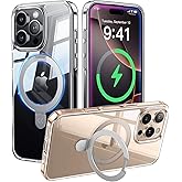 CASEKOO Ultra Magnetic for iPhone 16 Pro Max Case with Invisible Stand [Compatible with MagSafe] [16FT Military-Grade Protection] Phone Grip Transparent Slim 16 Pro Max Cover 6.9'', Clear