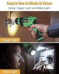 VIGRUE Cordless Screwdriver, Rechargeable Electric