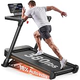 Niceday TM2 Treadmill with 18% Auto Incline and 380 lb True Capacity | 3.0HP Brushless,Wide Belt,Foldable Home Treadmills with Handle,Smart Fitness Apps,0.6-8.7MPH Running Machine for Home Gym