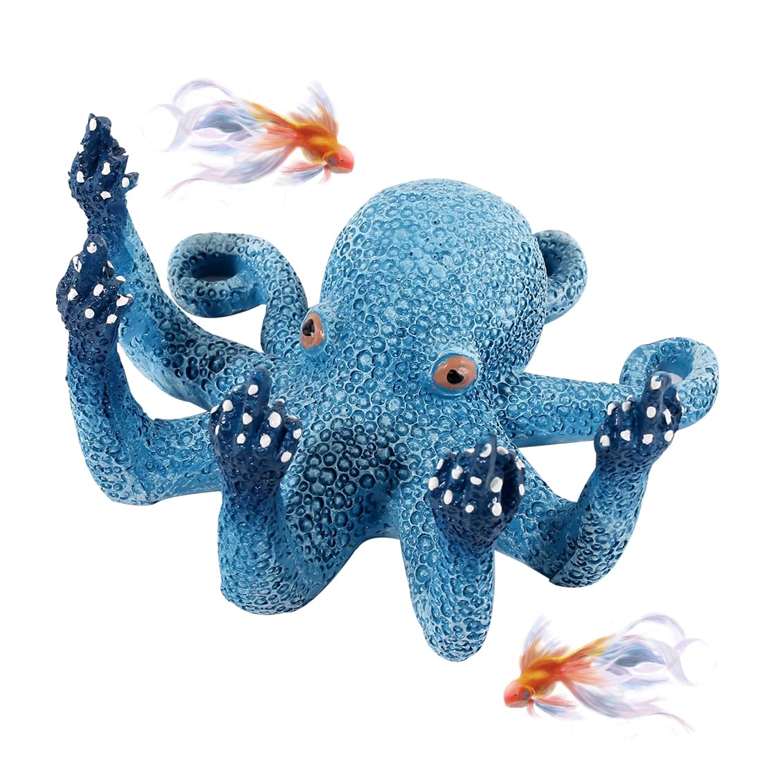 HyzaPhix Octopus Aquarium Ornaments Glowing Fish Tank Decorations Artificial Resin Octopus Marine Animal Figurine Ocean Sea Animals Figures for Landscape Decor, Home Table Decoration (Octopus)