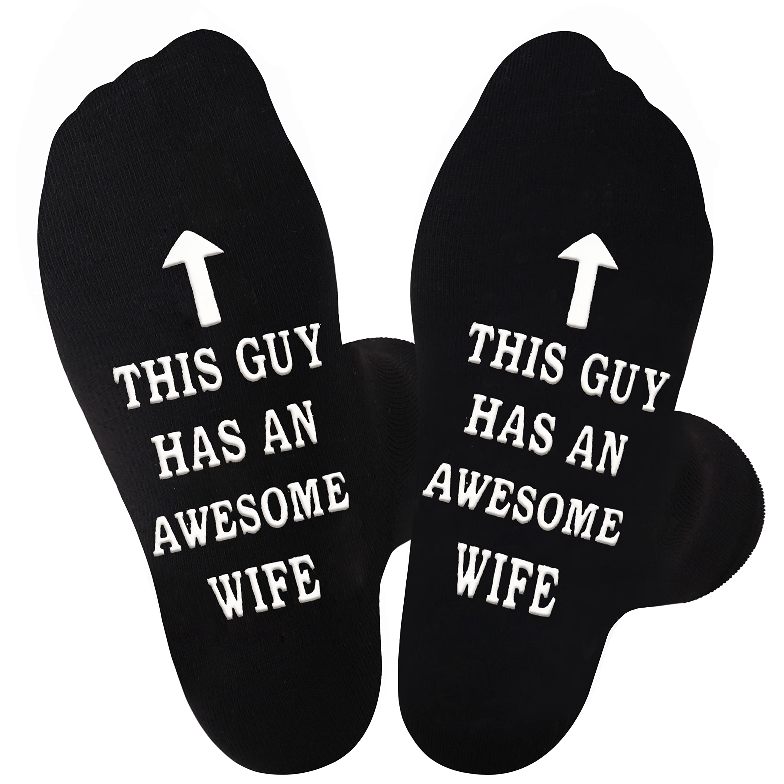 Jeasona To Husband Calf Socks Cotton Husband Gifts from Wife Birthday Funny Christmas Anniversary Valentine Gifts for Him Wedding Day