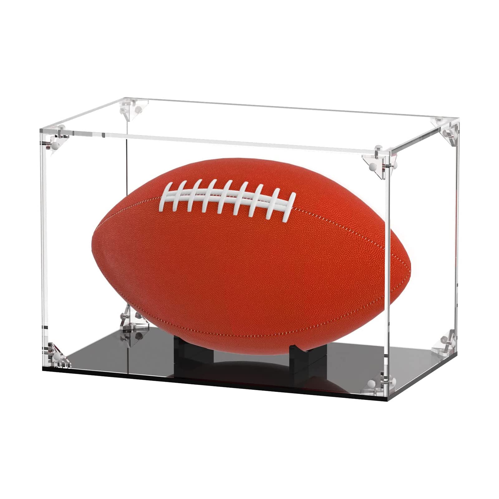 Acrylic Display Case with Black Base, Clear Acrylic Organizer Box Assemble Countertop Dustproof Protection Showcase for Action Figures, Collectibles, Home Storage，30x20x20cm