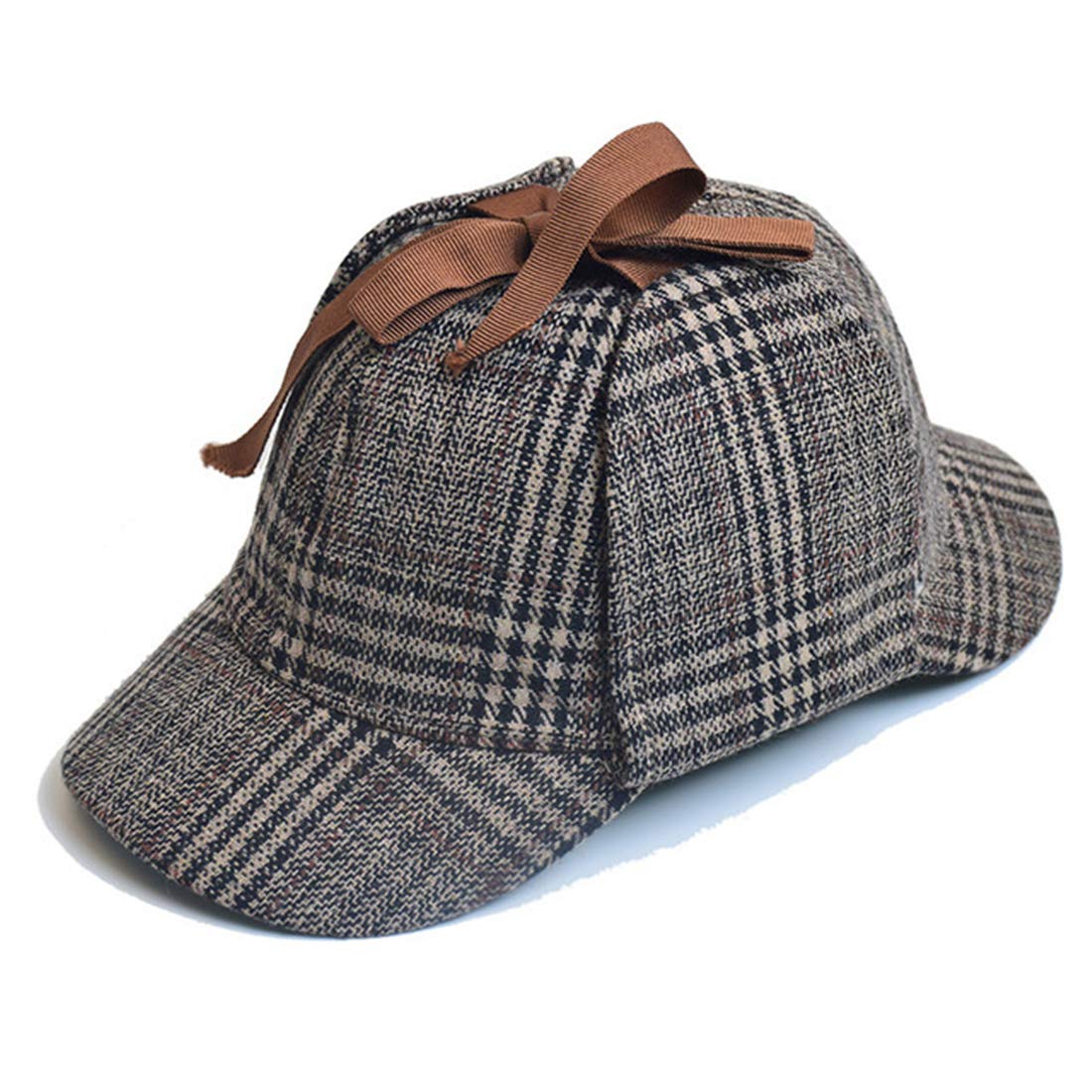 Unisex Sherlock Holmes Hat Detective Hat Deerstalker Hat for Adults & Kids