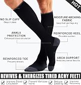 Gcbiger Compression Socks 3 Pairs 20-30 mmHg Men Women Support Stockings view 4