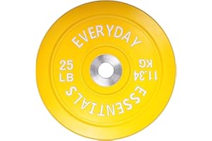 BalanceFrom Color Coded Olympic Bumper Plate Weight Plate with Steel Hub