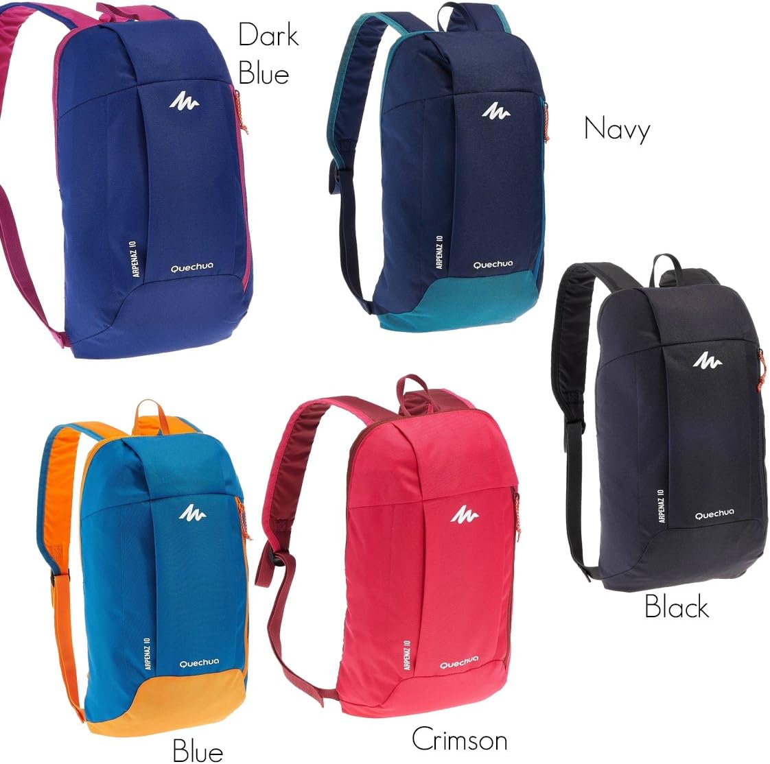 Arpenaz Quechua Kids Adults Outdoor Backpack Daypack Mini Small Book Bags 10L