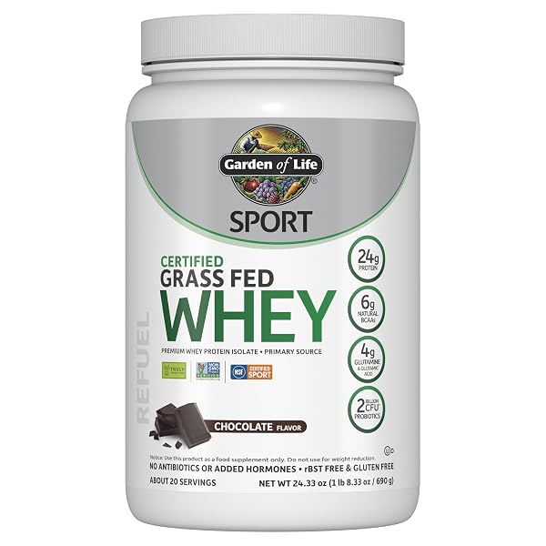GARDEN OF LIFE SPORT WHEY PROTEIN POWDER CHOCOLATE,...