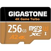 【for Switch 1 Only】 GIGASTONE 256GB Micro SD Card, 4K Game Turbo, Memory Card for Gaming Console, Action Camera, UHD Video, R/W up to 100/60MB/s, UHS-I U3 A2 V30 C10【5-Yrs Free Data Recovery】