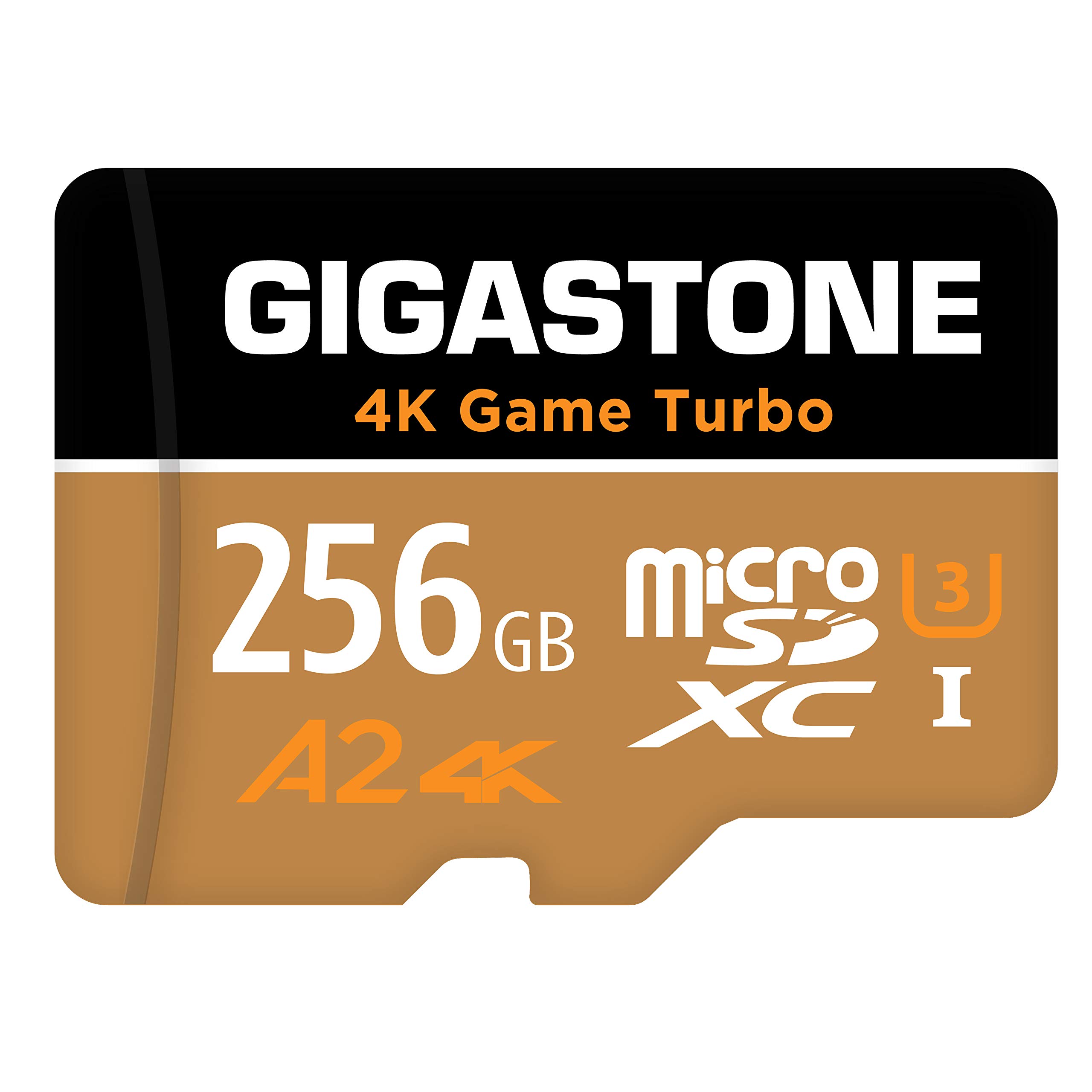 【For Switch 1 Only】GIGASTONE 256GB Micro SD Card, 4K Game Turbo, MicroSDXC for Nintendo-Switch 1, GoPro, Action Camera, DJI, UHD Video, R/W up to 100/60MB/s, UHS-I U3 A2 V30 C10【5-Years Data Recovery】