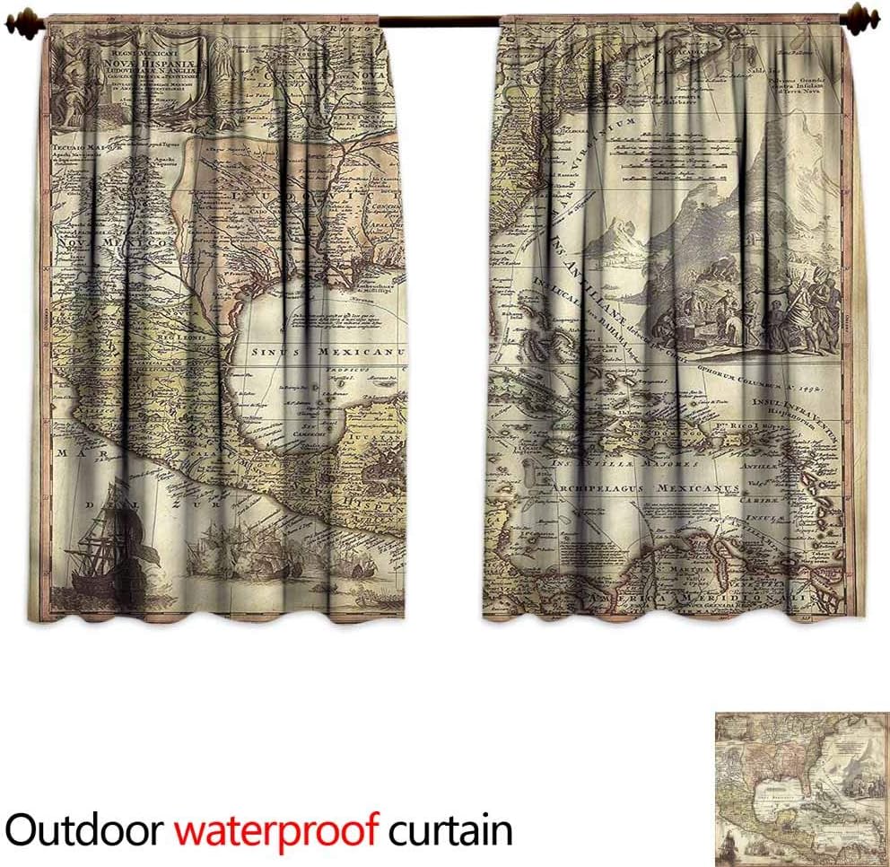 MaryMunger Doorway Curtain Wanderlust Mosaics Tiles Global Simple Stylish Waterproof W55x39L Inches