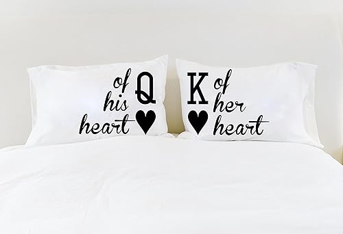 Amazon Com King And Queen Pillowcase Set King Of Her Heart Queen