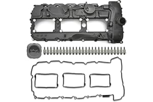 MITZONE N55 Engine Valve Cover with Gasket Bolts Kit & Oil Cap for BMW 2010-2017 335i 535i 2011-2019 X5 X3 X6 2013-2015 740i 740Li 3.0L Part# 11127570292