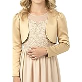 BlackButterfly Kids Satin Long Sleeve Bolero Childrens Girls Shrug