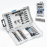 toolant 40-Piece Impact Driver Bit Set (S2 Steel), SAE/Metric Hex & Torx Bits for Furniture Assembly, Magnetic Tips with Color-Coded Ring, Heavy-Duty Storage Case for Home & Auto Repair