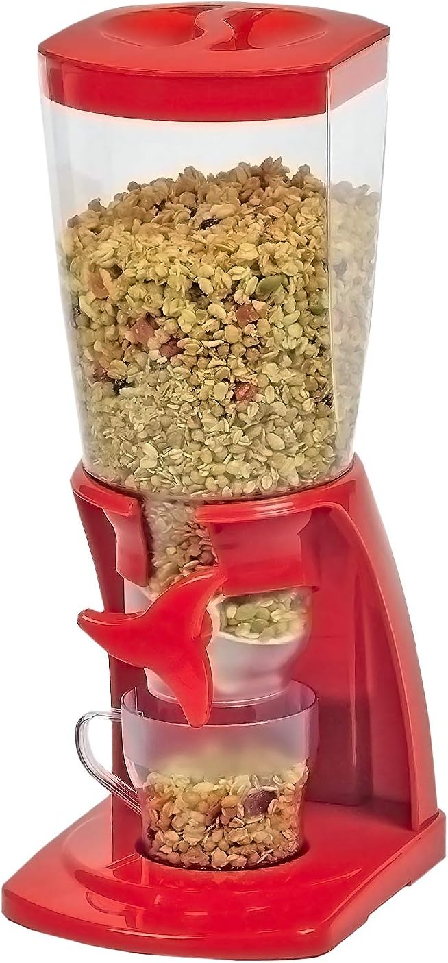 Amazon Com Paru Kinzoku Dry Food Dispenser Red Kitchen Dining