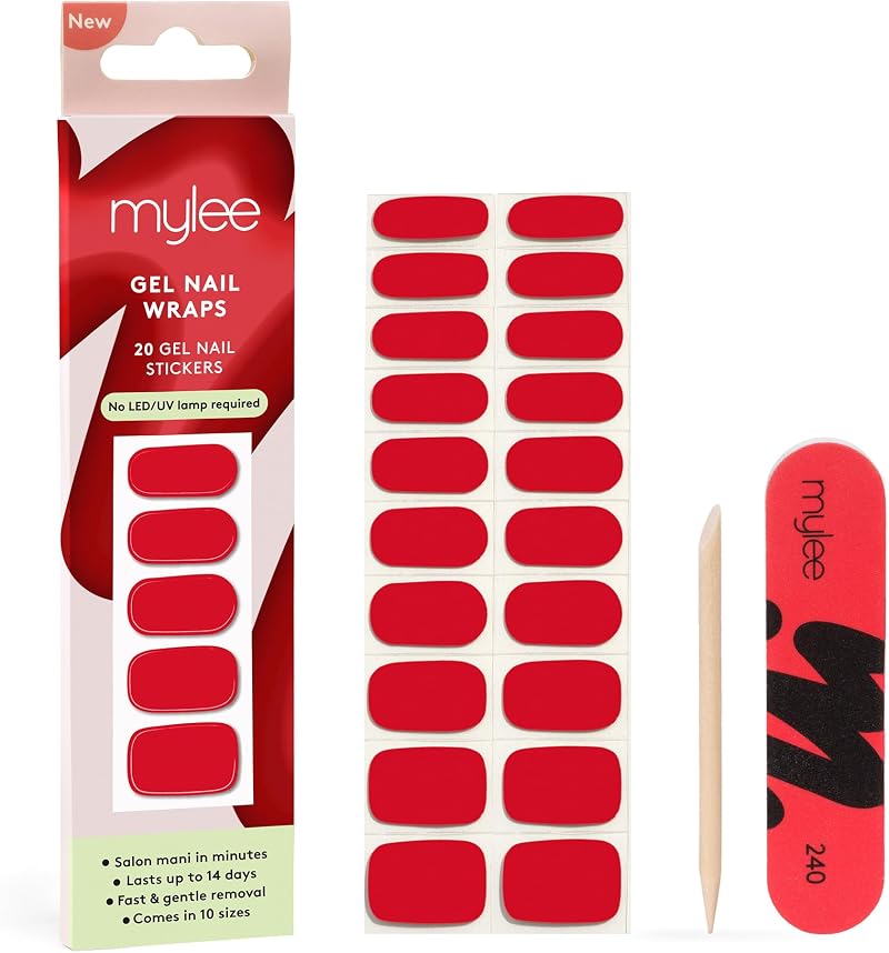 Mylee Gel Nail Wraps French Cancan 20 Pre-Cured Gel Stickers