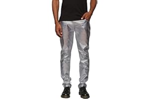 COOFANDY Mens Metallic Shiny Pants Disco Pants 70s Party Dance Night Club Pants Straight Leg Trousers