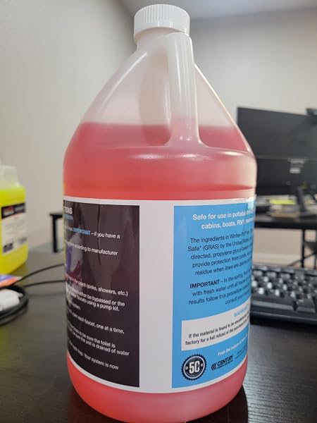 WINTER-PRUF® -50 ANTIFREEZE FOR WINTERIZING NON TOXIC, ALCOHOL FREE | TRUSTED OEM SUPPLIER | SAFE FOR CAMPER, MARINE, CABIN, HOT TUB & POOL WINTERIZING – BURST PROTECTION -50°F – MADE IN USA