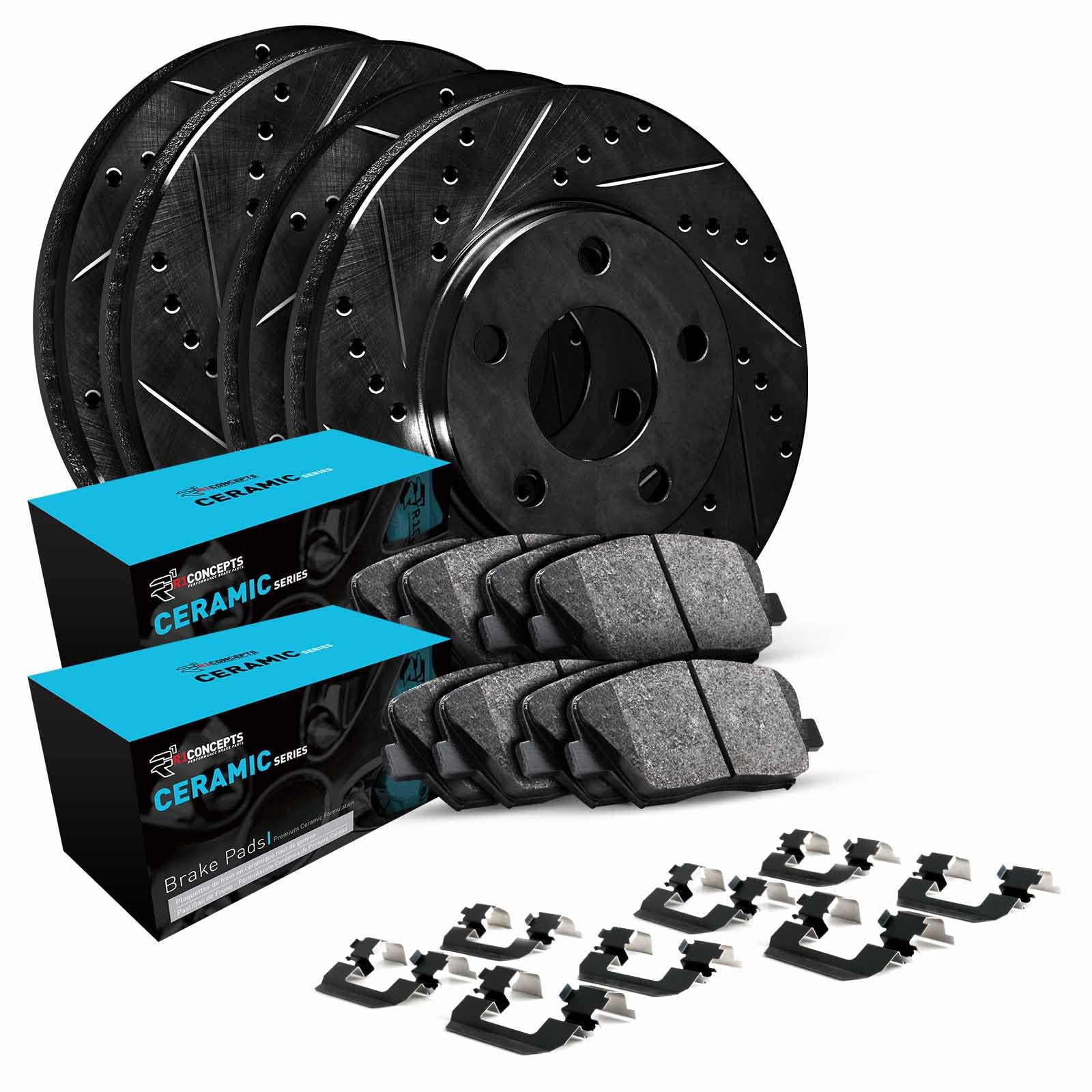 Photo 1 of R1 Concepts Front Rear Brakes and Rotors Kit |Front Rear Brake Pads| Brake Rotors and Pads| Ceramic Brake Pads and Rotors |Hardware Kit|fits 2018-2021 Volkswagen Atlas, Atlas Cross Sport