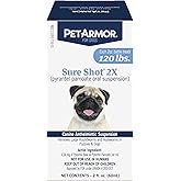 PetArmor Sure Shot Liquid Dewormer Dogs, Roundworms/Hookworms, 2oz | Ideal for Dogs &amp; Puppies 2 Weeks+; Removes 2 Roundworms &amp; 2 Hookworms; vet-quality formula; Precise Liquid Dosing