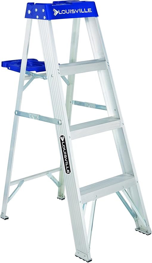Type II Aluminium Step Ladder w/ Pail Shelf AS4003 New Louisville Ladder 3 ft