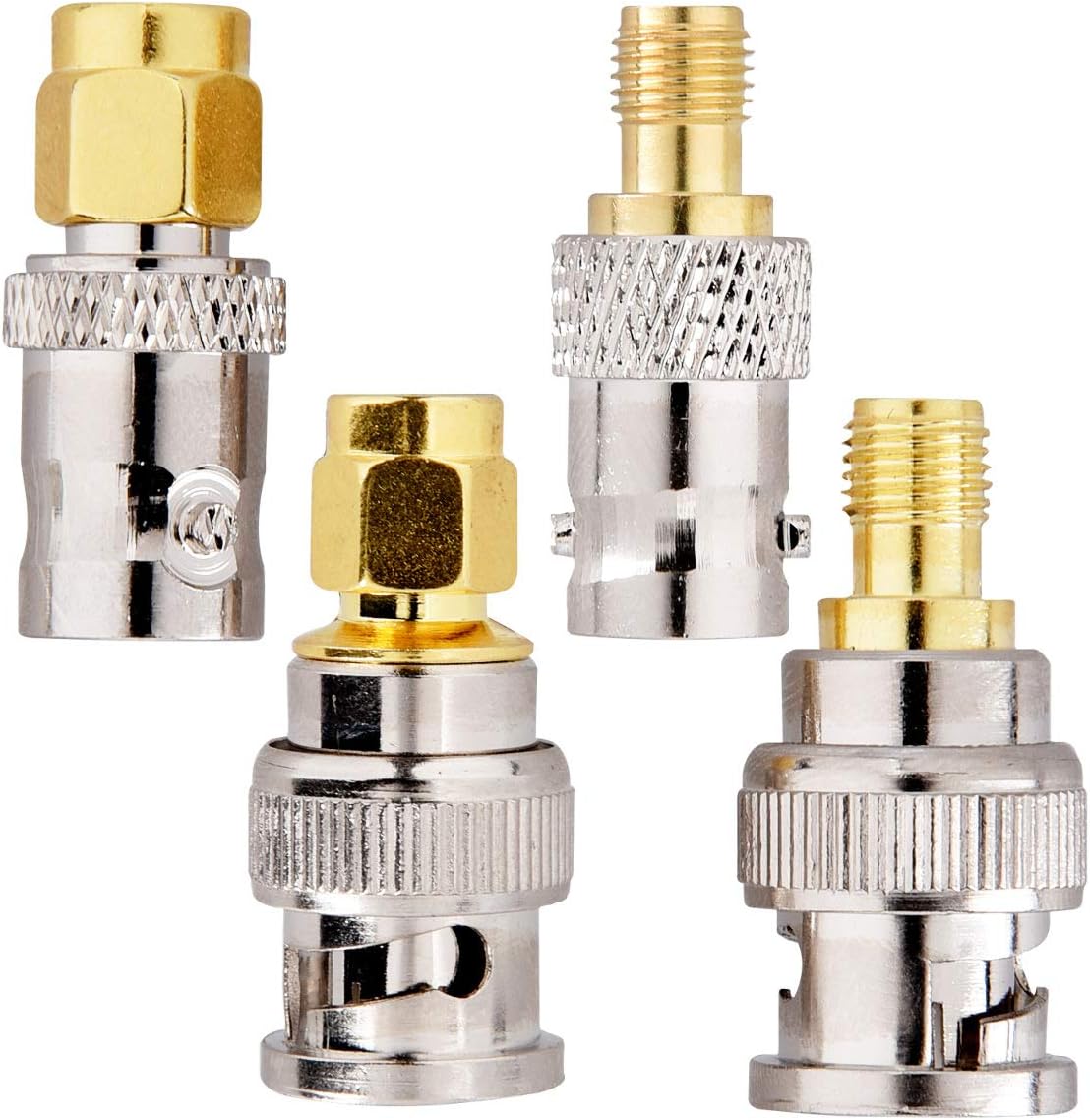 kwmobile SMA BNC Adaptor Kit, Set of 4, RF Coax Aerial Radio Adapter Antenna Male Female Converter Connectors for Radios - Image 4