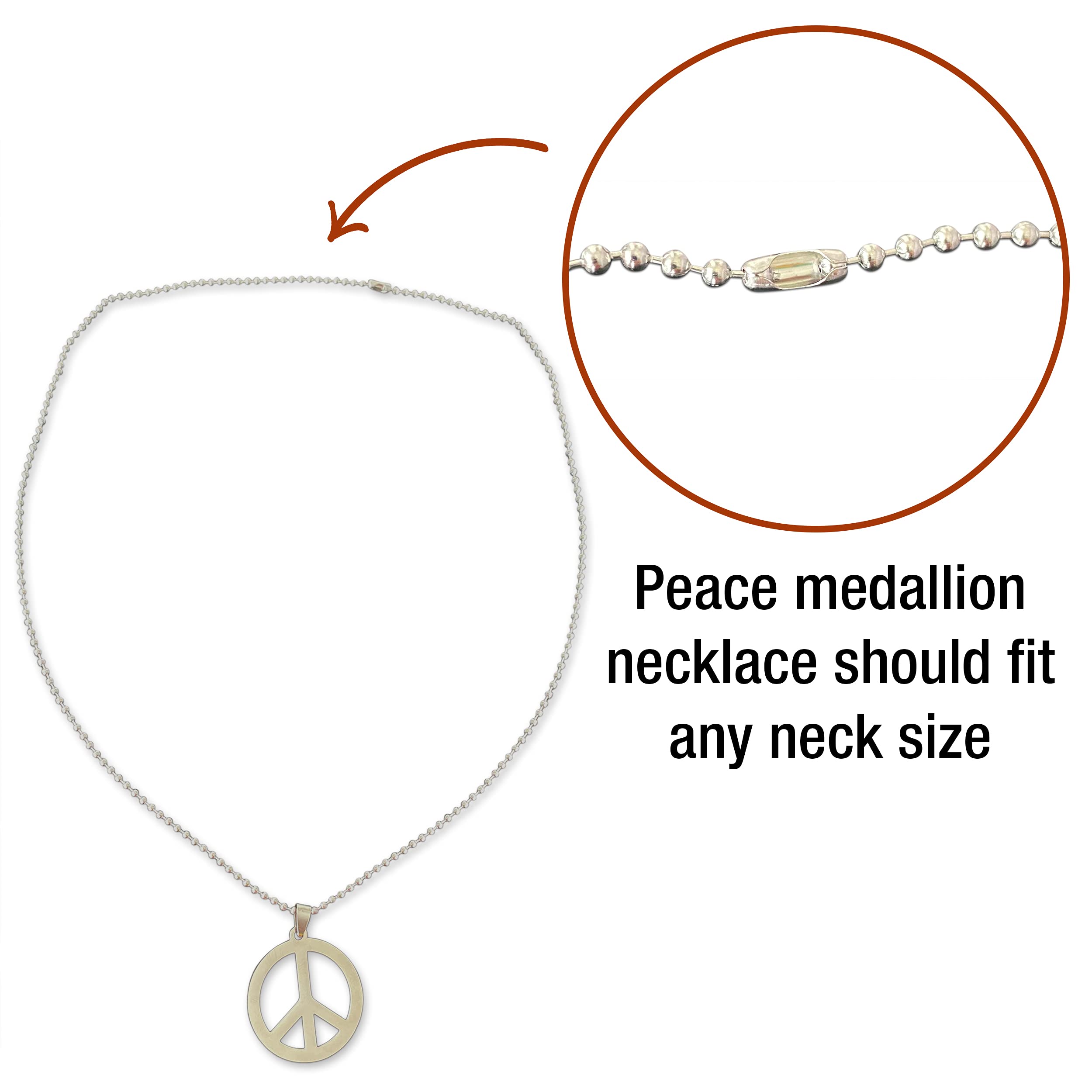 Tie Dye Headband 1Pcs Hippie Costume Accessory Peace Sign Necklace