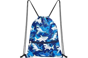 WAWSAM Drawstring Backpack for Kids, Drawsting Gym Swim Bag for Boys Girls