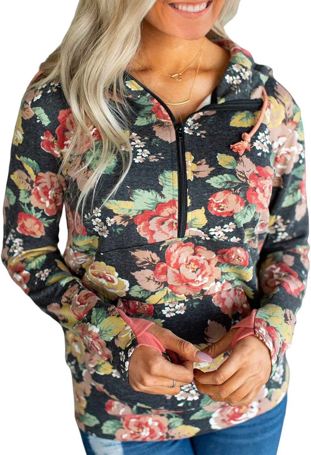 Women's floral print sweatshirt Clearance