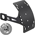 KEMIMOTO Motorcycle License Plate Bracket Universal Curved Motorcycle Side License Plate Holder Black