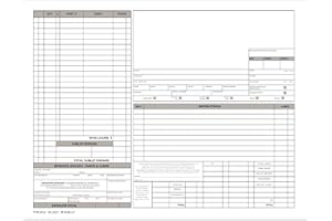 SBLABELS Auto Repair Check 3-Part Carbonless Invoice Form Pad / 50 Carbon Copy Sets / 8.5" x 11" Automotive Vehicle Mechanic Purchase Sales Receipt Book Forms