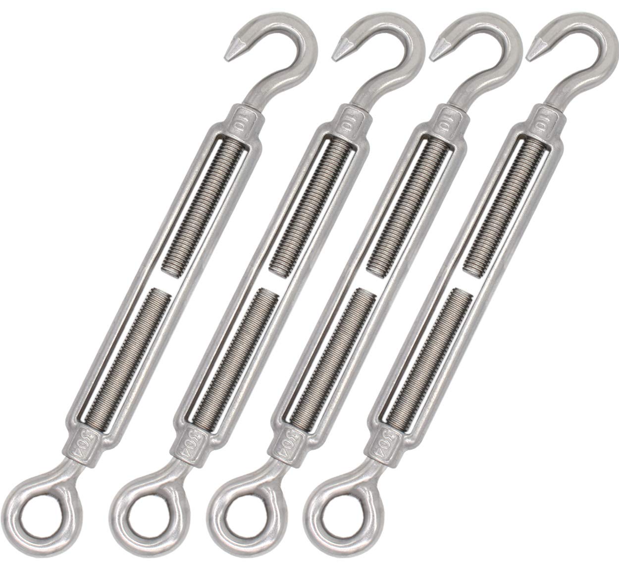 M10 Turnbuckle,Thread Stainless Steel Hook & Eye Alele Stainless Steel