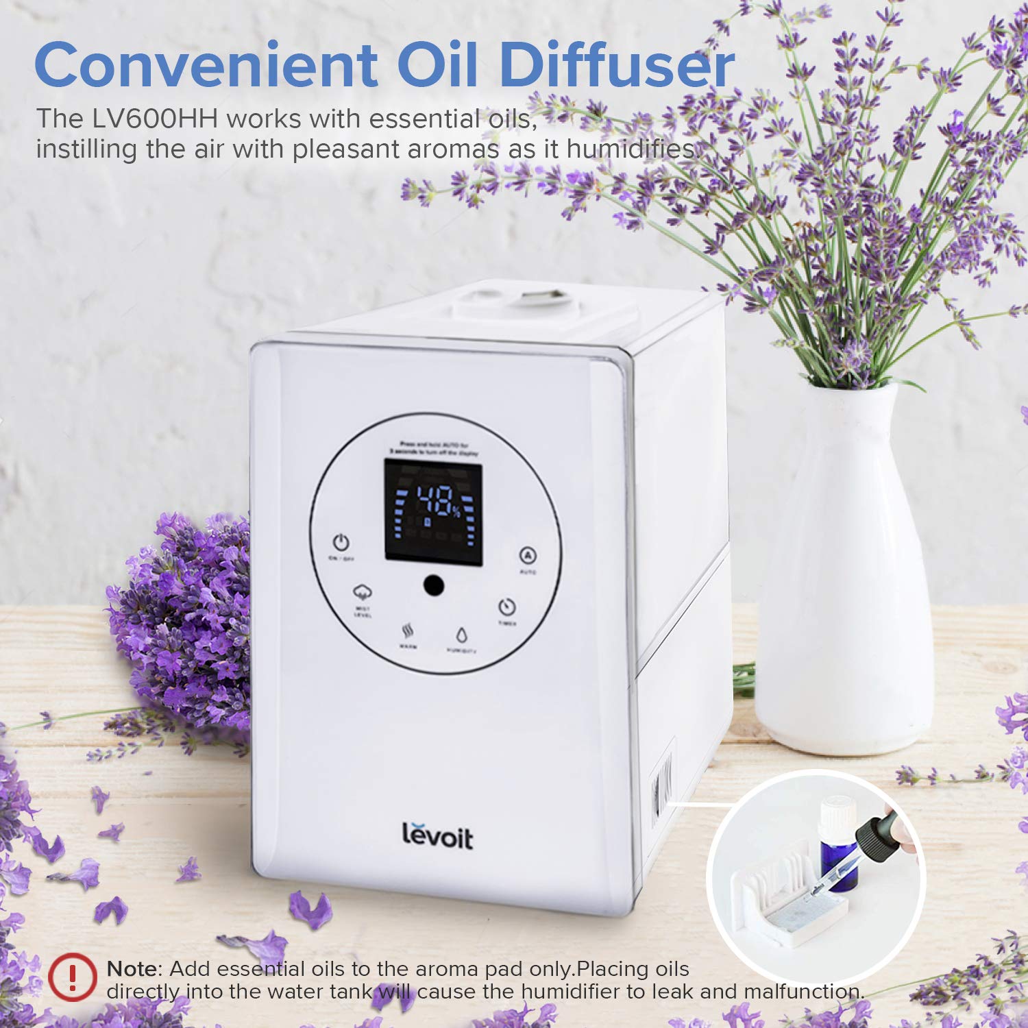LEVOIT Humidifiers for Large Room Bedroom (6L), Warm and Cool Mist