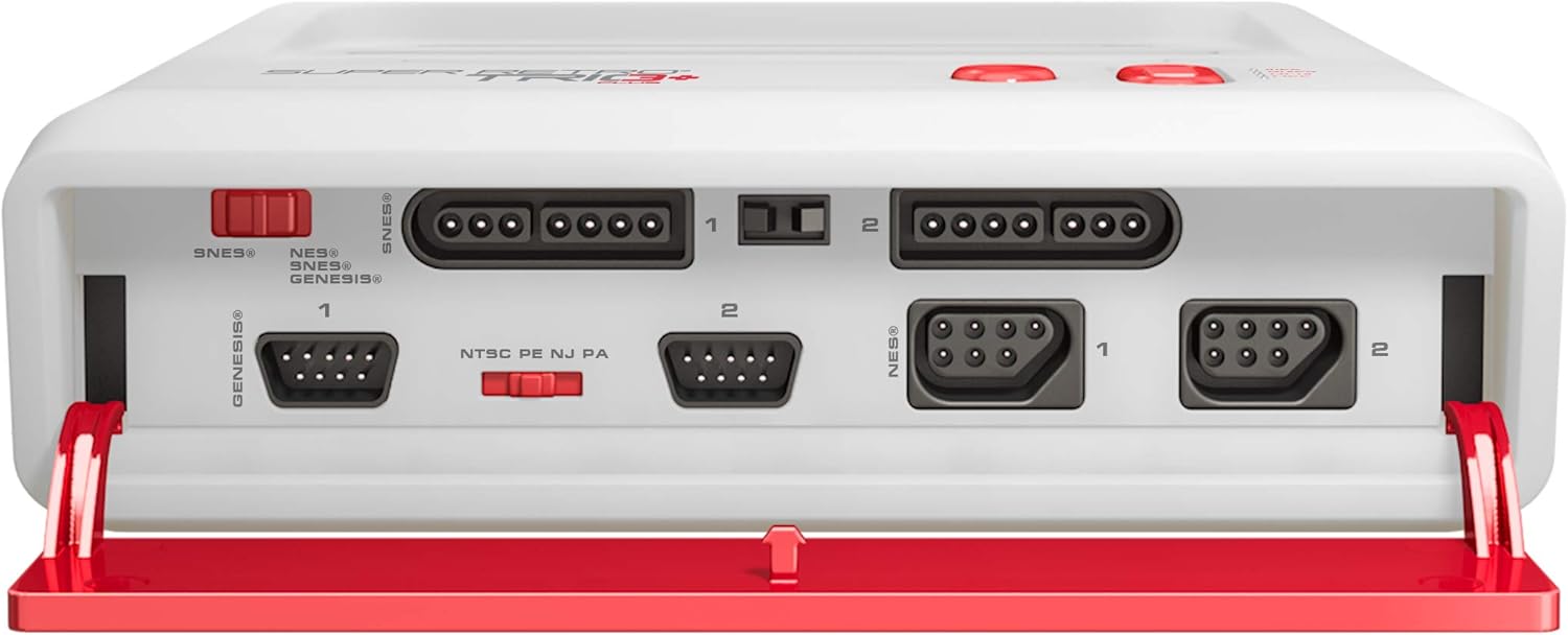 Retro-Bit Super Retro Trio HD Plus 720P 3 in 1 Console System (2019) for Original NES, SNES, and Sega Genesis Games - Red/White: Computers & Accessories