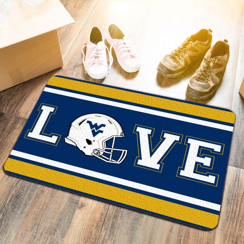 West Virginia University Mountaineers Love Utility Man Cave Door Mat