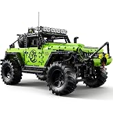 PinkBee 1:8 Off-Road Vehicle Building Set for Adults and Boys Ages 12+ | 2357-piece black-green ABS model with motor, remote drive, steering and suspension for STEM projects, gifts and display.