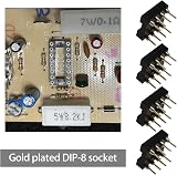 Be In Your Mind 20Pcs Gold Plated 8 Pin DIP IC Socket 2.54mm Pitch OP-AMP view 2