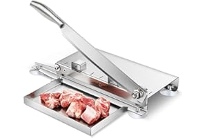 BAOSHISHAN Manual Frozen Meat Slicer, Chicken Cutter for Fish, Ribs, Vegetables, Deli Food Slicing Machine