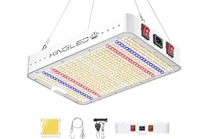 KingLED Grow Lights, KP1500 Full Spectrum Grow Lamp for Indoor Plant, Veg Bloom Dual Mode, 2x4 Coverage, Plant Light for Seedlings Blossom Fruiting, Idea for Home Growing Tent Hydroponic Greenhouse